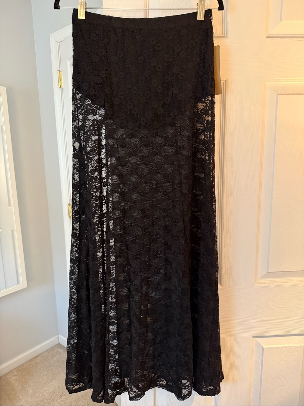 Black Lace Maxi Skirt